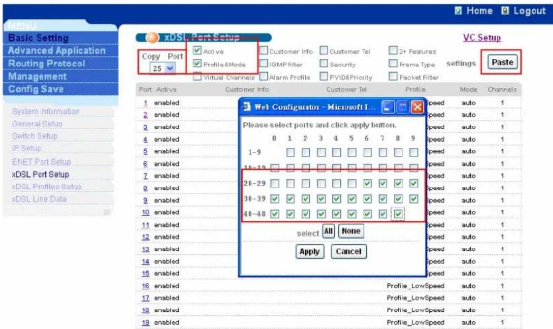 ZYXEL IES-1248-51A ADSL 2+ - Profile Assignment - 5