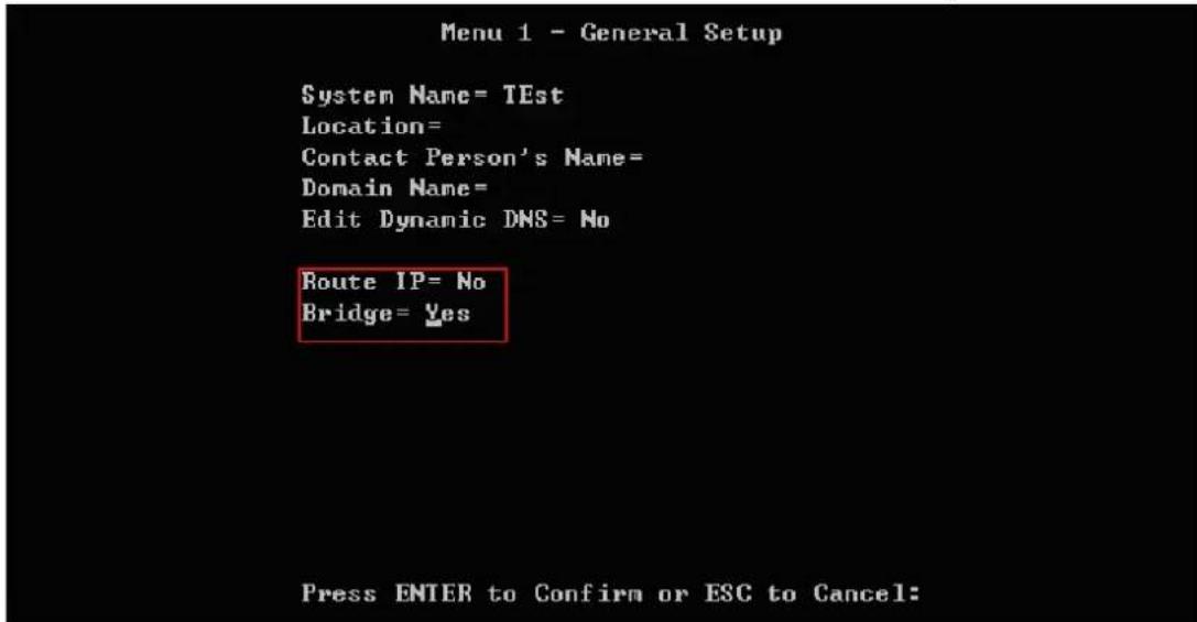 ZYXEL IES-1248-51A ADSL 2+ - Menu1: General Setup - 1