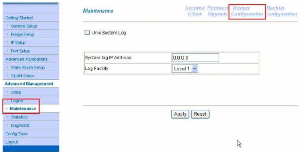 ZYXEL IES-1248-51A ADSL 2+ - How to reset this device as factory default? - 1