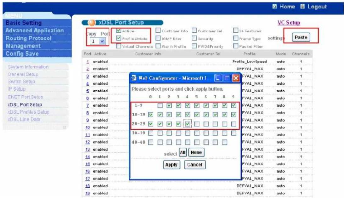 ZYXEL IES-1248-51A ADSL 2+ - Profile Assignment - 3