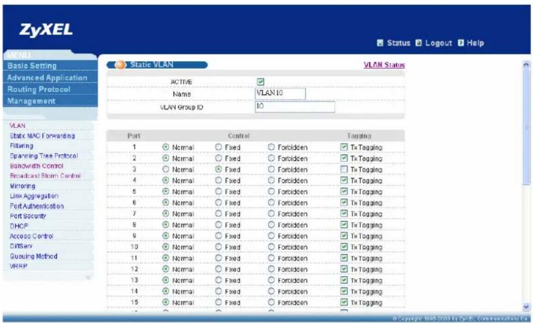 ZYXEL IES-1248-51A ADSL 2+ - How to configure VLAN: - 5