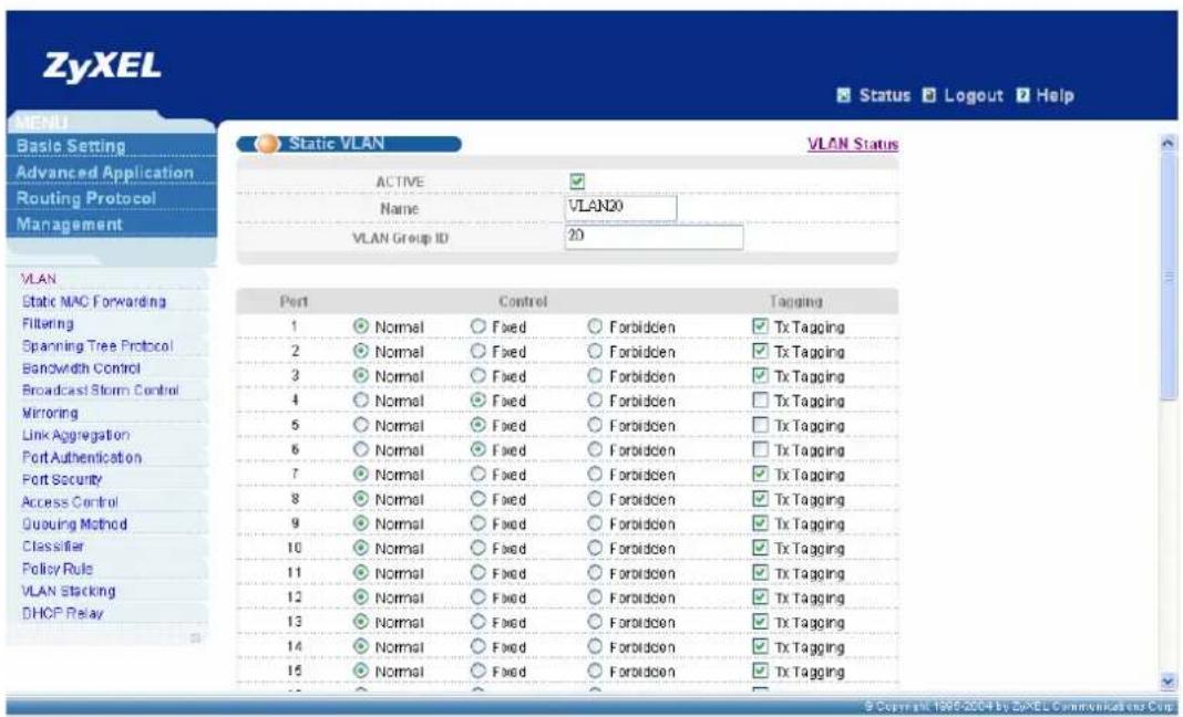 ZYXEL IES-1248-51A ADSL 2+ - How to configure VLAN: - 2