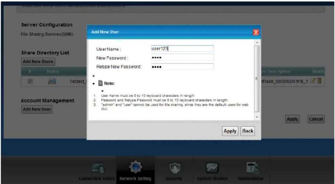 ZYXEL P-661HNU-F1 - Status Share Name Share Path Share Description Modify - 1