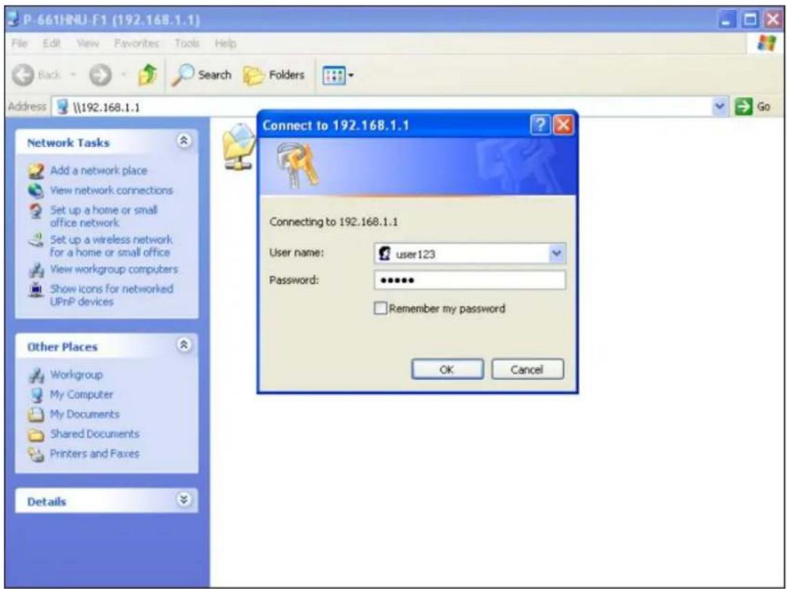 ZYXEL P-661HNU-F1 - Status Share Name Share Path Share Description Modify - 7