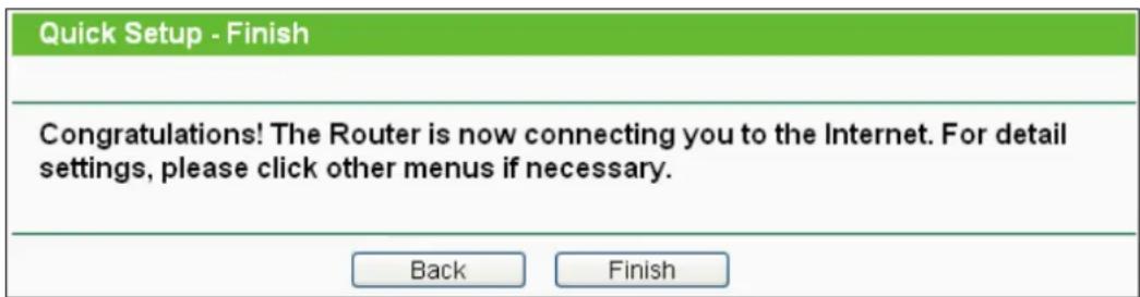 TP-LINK TL-WR700N - Click the Next button. You will then see the Finish page. - 1
