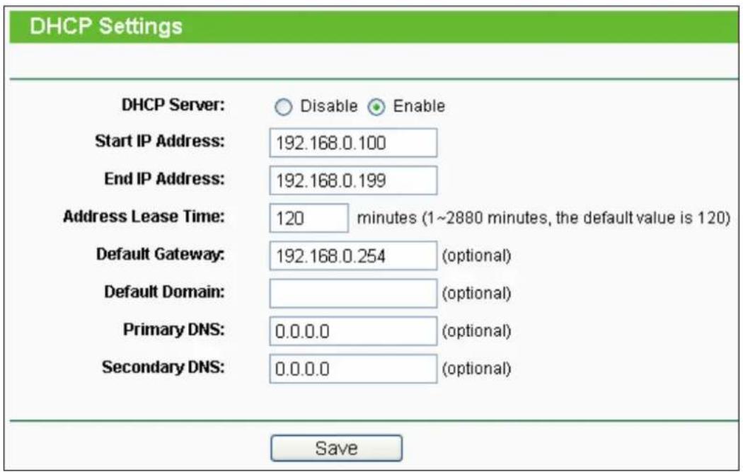 TP-LINK TL-WR700N - DHCP Settings - 1