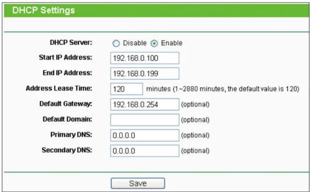 TP-LINK TL-WR700N - DHCP Settings - 1