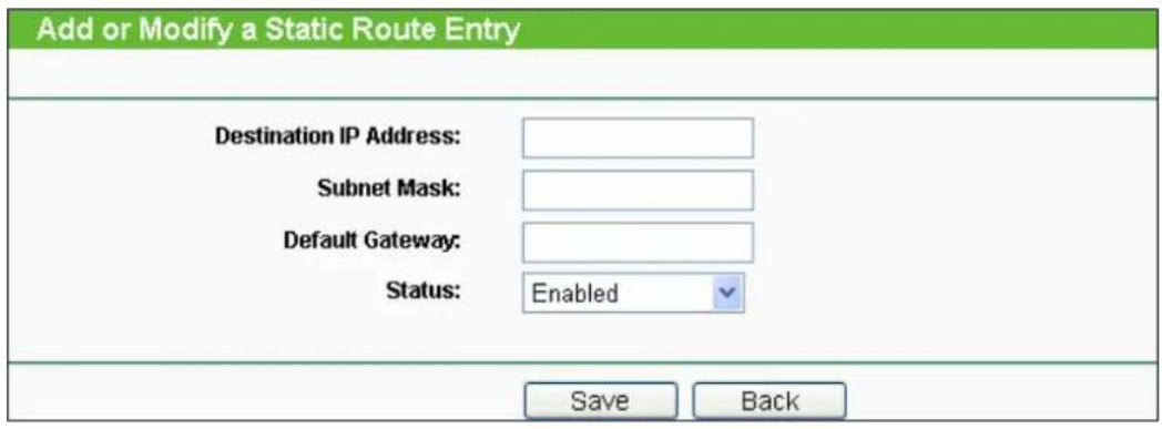 TP-LINK TL-WR700N - To add static routing entries: - 1