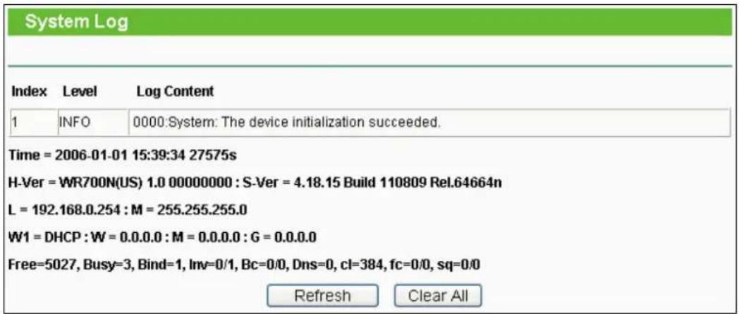 TP-LINK TL-WR700N - System Log - 1
