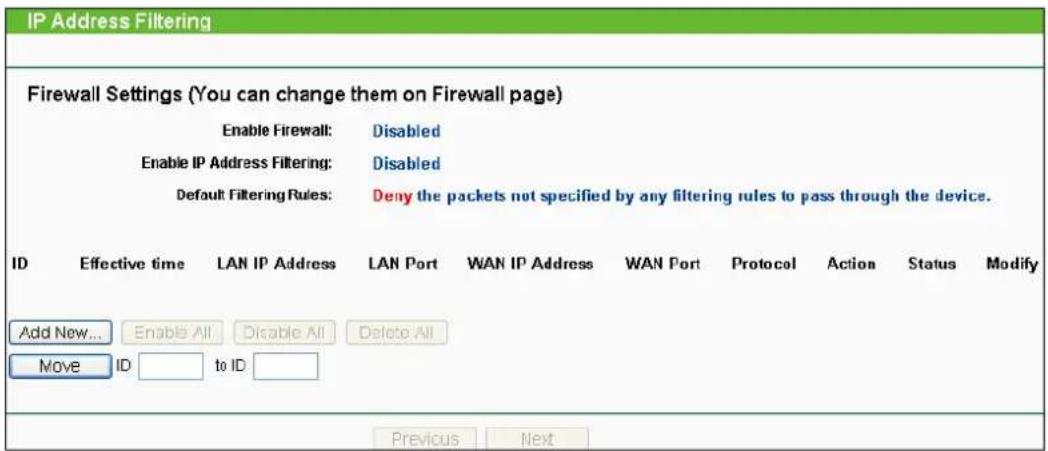 TP-LINK TL-WR700N - IP Address Filtering - 1