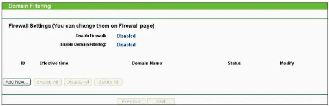 TP-LINK TL-WR700N - Domain Filtering - 1