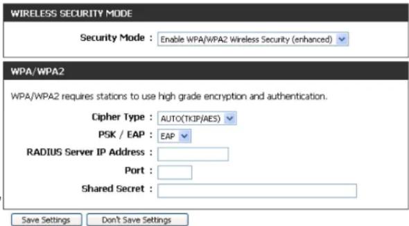 D-LINK DIR-412 - Configure WPA-Enterprise (RADIUS) - 1