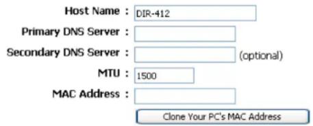 D-LINK DIR-412 - Manual Configuration (WAN Mode) Dynamic IP Address (DHCP) - 1