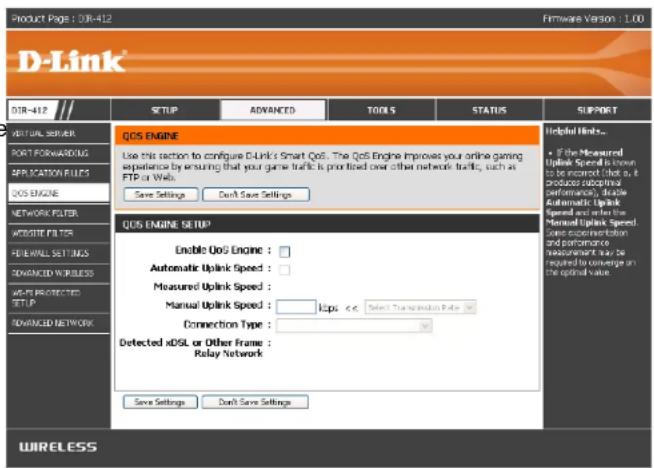 D-LINK DIR-412 - QoS Engine - 1