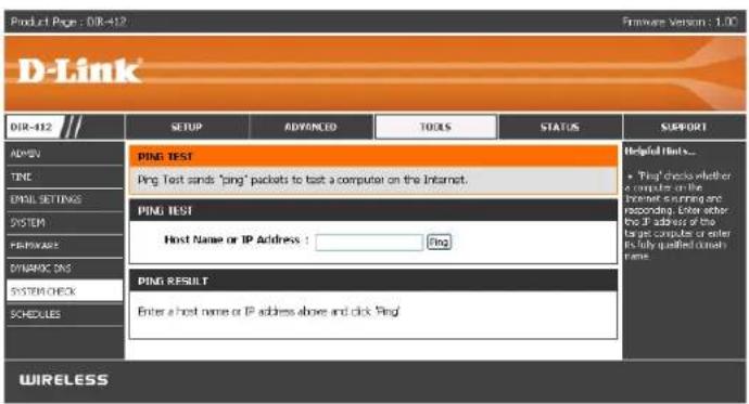 D-LINK DIR-412 - System Check - 1