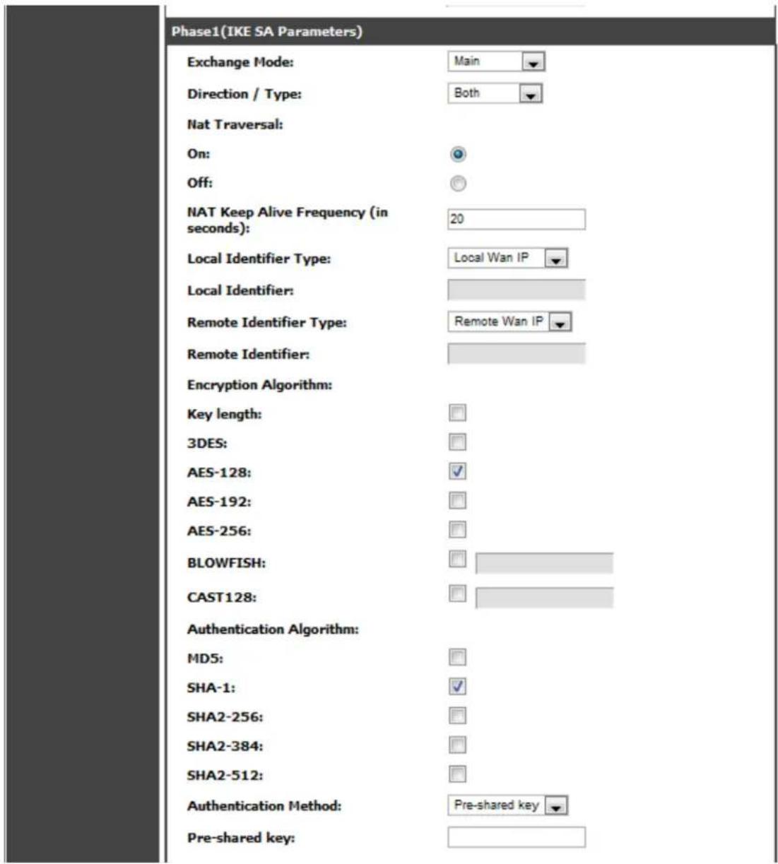 D-LINK DSR-150N - Setup > VPN Settings > IPsec > IPsec Policies - 2