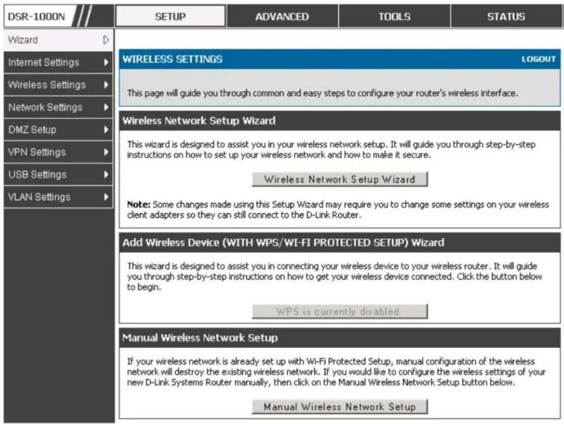D-LINK DSR-150N - Wireless Settings Wizard - 1