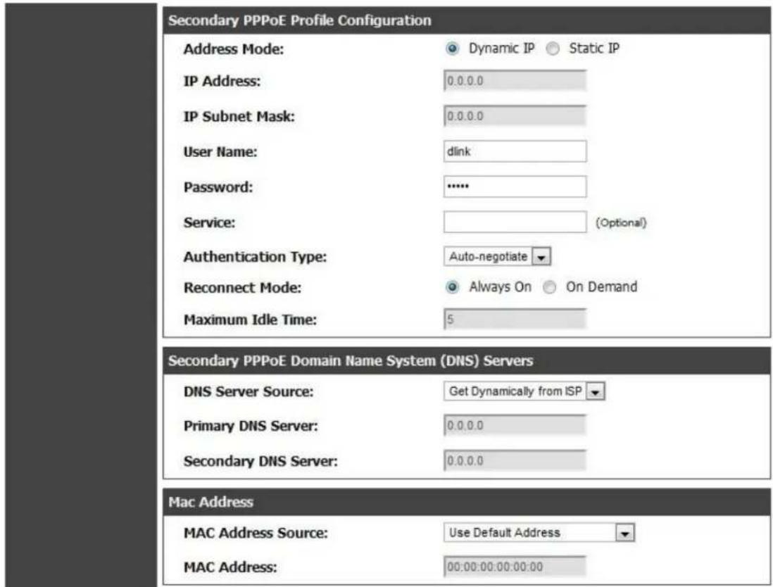 D-LINK DSR-150N - Setup > Internet Settings - 3