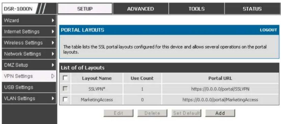 D-LINK DSR-150N - User Portal - 1