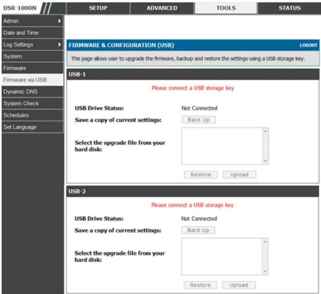 D-LINK DSR-150N - Upgrading Router Firmware via USB - 1