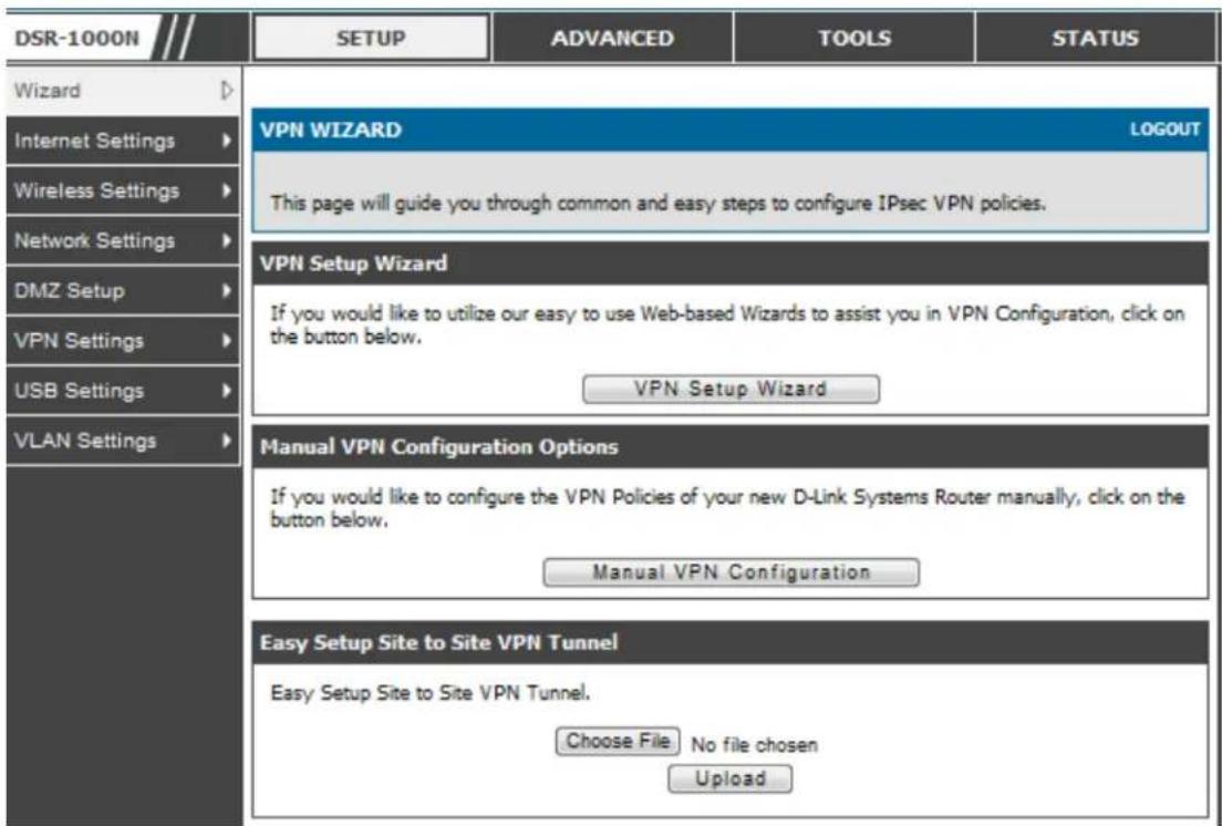 D-LINK DSR-150N - VPN Wizard - 1