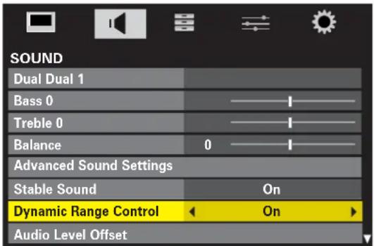 TOSHIBA 37RV635D - Dynamic Range Control (DTV only) - 1