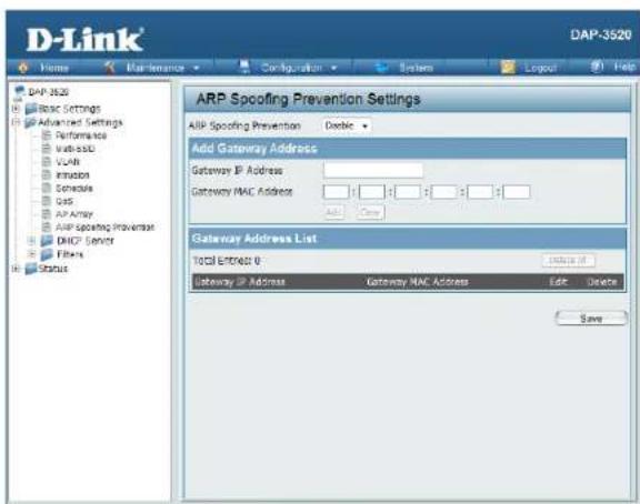 D-LINK DAP-3520 - ARP Spoofing Prevention - 1