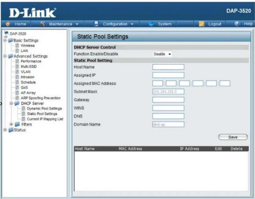 D-LINK DAP-3520 - Gateway: - 1