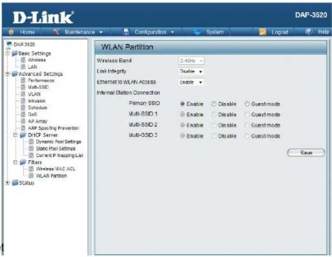 D-LINK DAP-3520 - Internal Station Connection: - 1