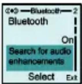 Bluetooth On Search for audio enhancements Select Ext