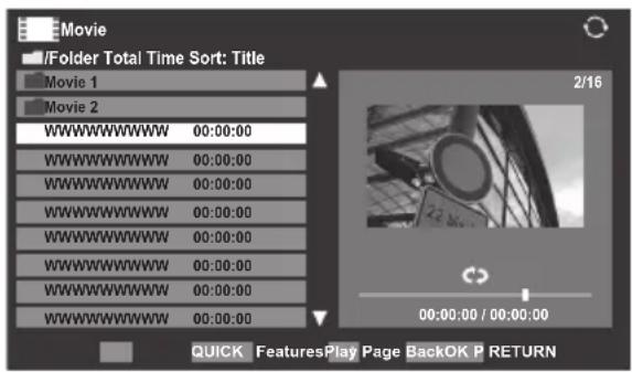 TOSHIBA 40VL748 - Viewing movie files (on a DLNA CERTIFIED™ Server or USB device) - 1