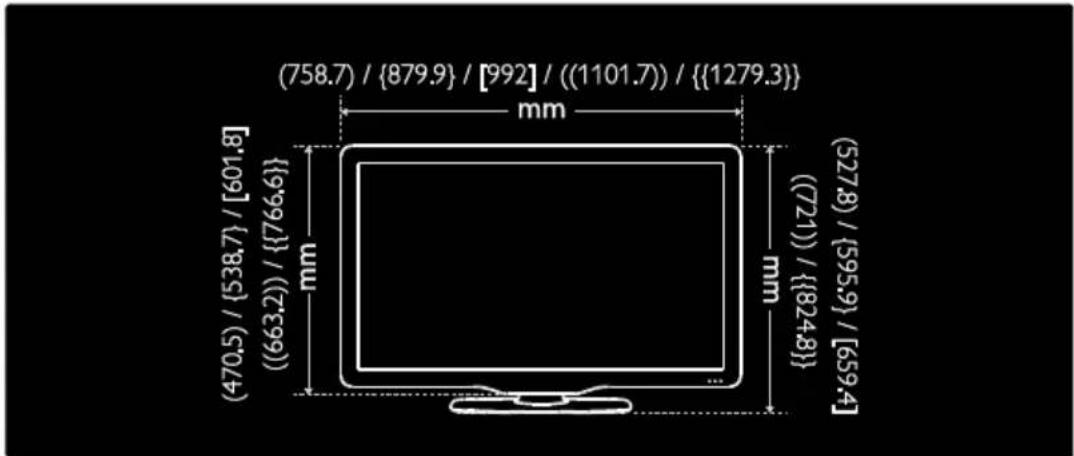 PHILIPS 32PFL7406H - ขนาด - 3