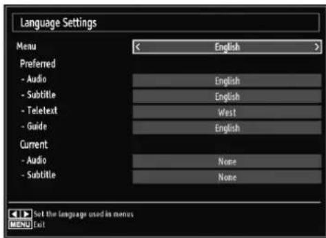 SALORA 22LED7000T - Confi guring Language Preferences - 1
