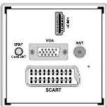 SALORA 19LED7000T - Connecting to a DVD Player via Component Sockets (YPbPr) or Scart Cable - 2