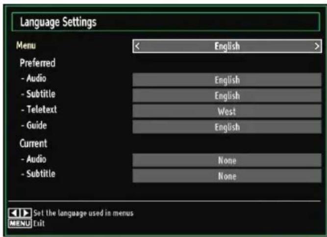 SALORA 46LED7110CW - Configuring Language Preferences - 1