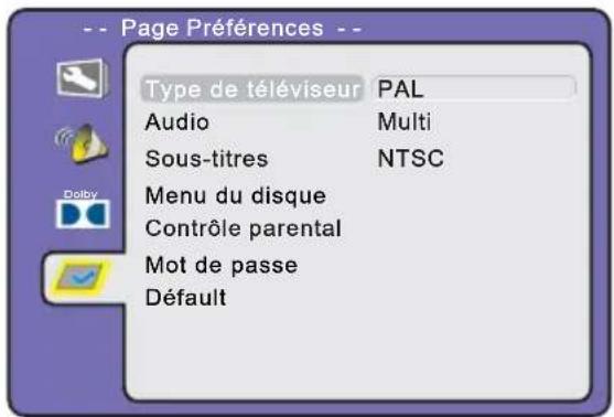 SALORA 22LED2015TDW - Page Préférences - 1