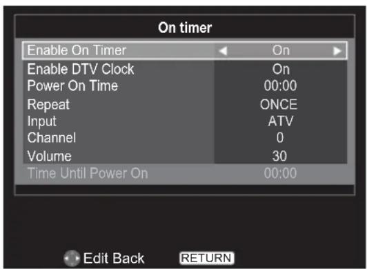 TOSHIBA 26EL933 - On Timer - 3