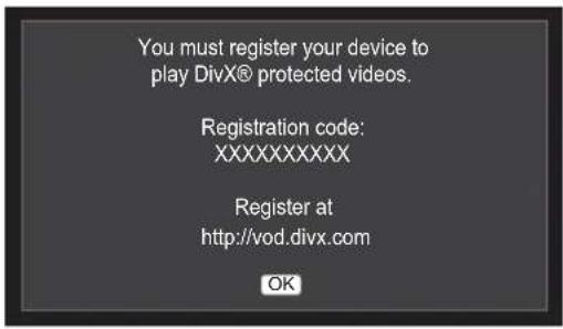 TOSHIBA 26EL933 - DivX Registration - 1