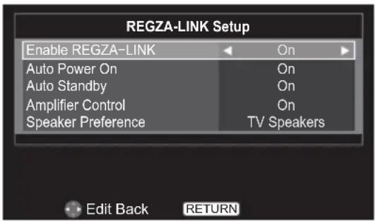 TOSHIBA 26EL933 - Enable REGZA-LINK - 6