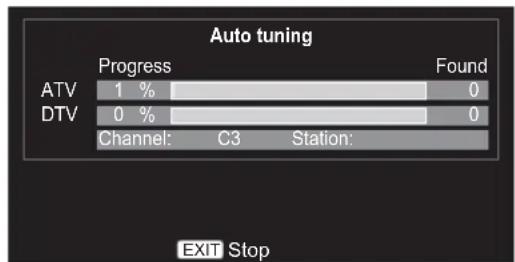 TOSHIBA 26EL933 - Press to enter the Auto tuning menu. - 2