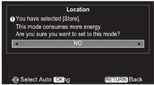 TOSHIBA 26EL933 - Press to select Location. - 2