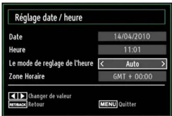 SALORA 19LED7010TW - Configurer le réglage Date/Heure - 1