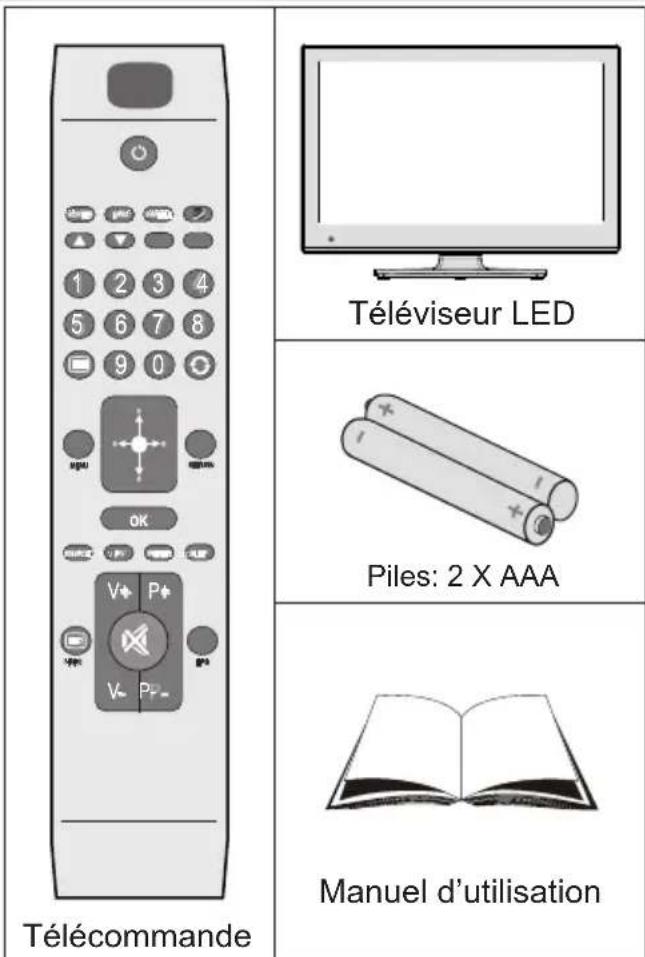 SALORA 19LED7010TW - Contenu du carton - 1