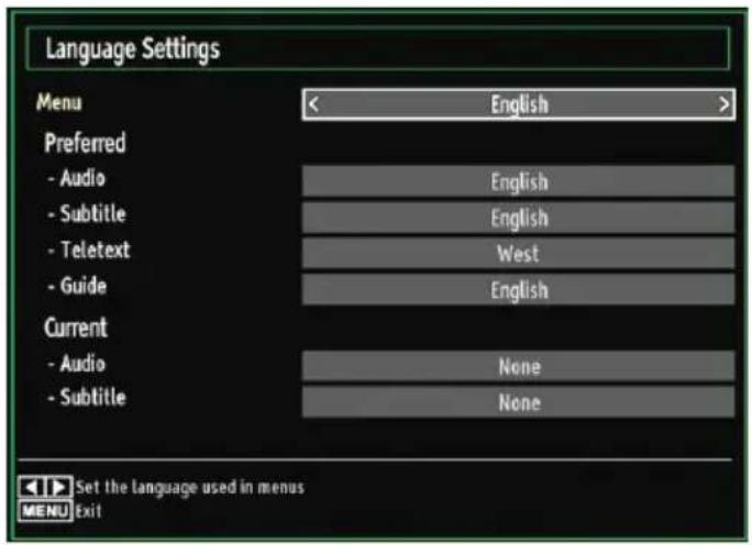 SALORA 19LED7010TW - Configuring Language Preferences - 1