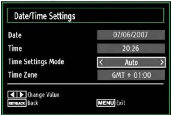 SALORA 19LED7010TW - Configuring Date/Time Settings - 1