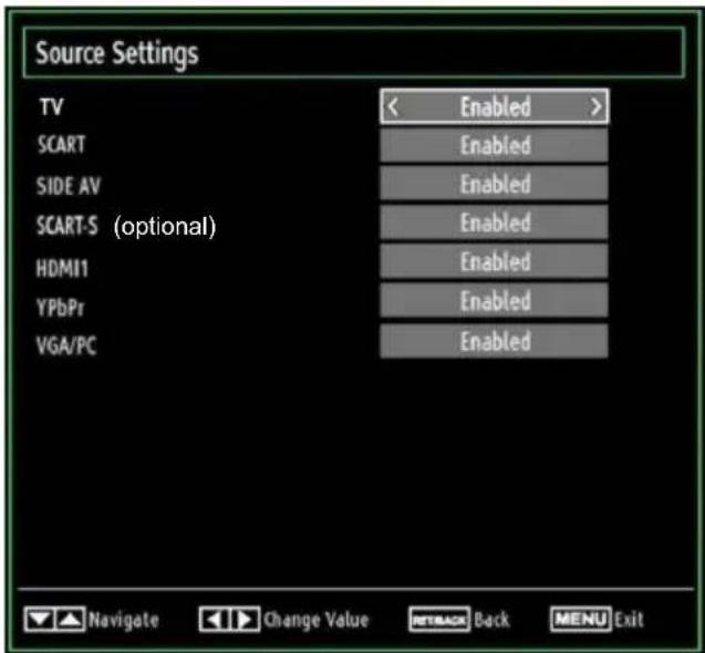 SALORA 19LED7010TW - Configuring Source Settings - 1