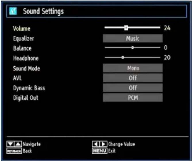SALORA 19LED7010TW - Configuring Sound Settings - 1