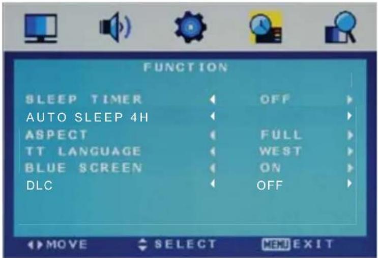SALORA LED1938DVX - FUNCTIE menu - 1