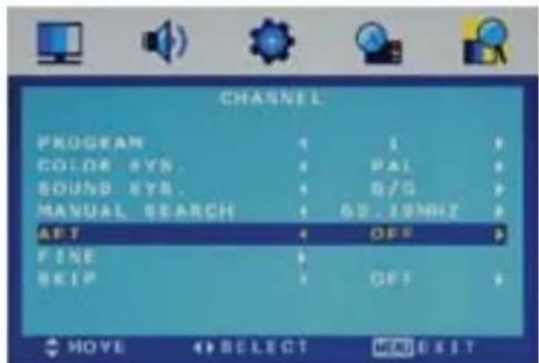 SALORA LED1938DVX - Manual Program menu for TV - 1