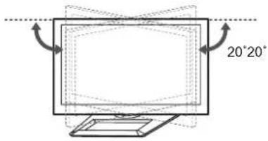 LG 55LM649S - Ajustement de l'angle de la TV afin de trouver le meilleur angle de vue - 1